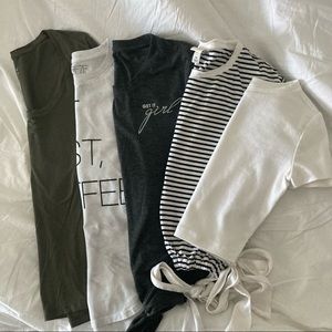 5-pack bundle of women’s size extra small tops